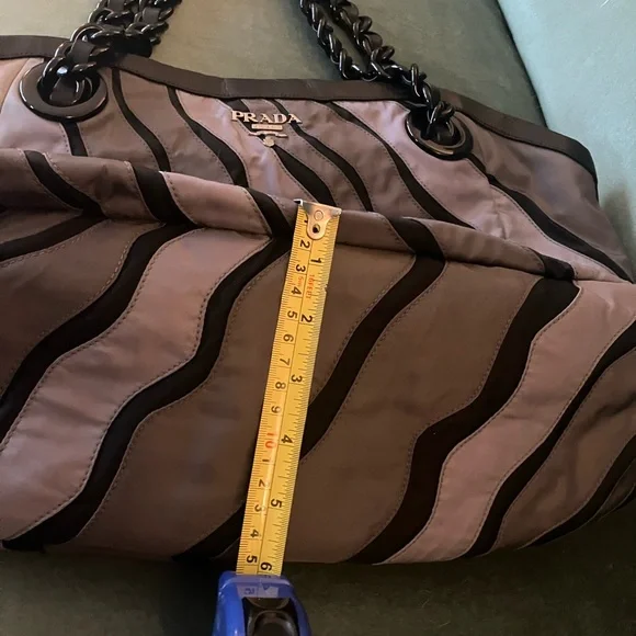 Prada Nappa & Tessuto Waves Tote Prada Black  and Gray tote bag - Picture 5 of 8